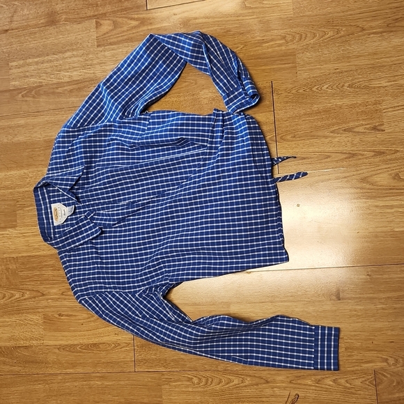 Talbots back tie plaid wrap top sz 8P - Picture 1 of 4